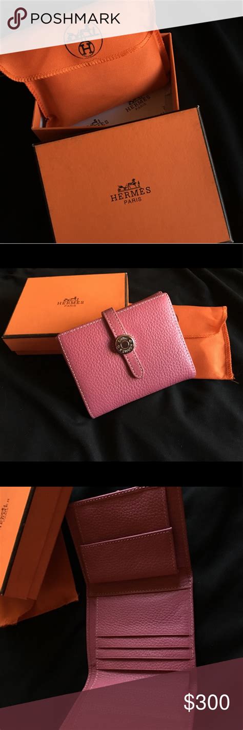 hermes paris wallet pink